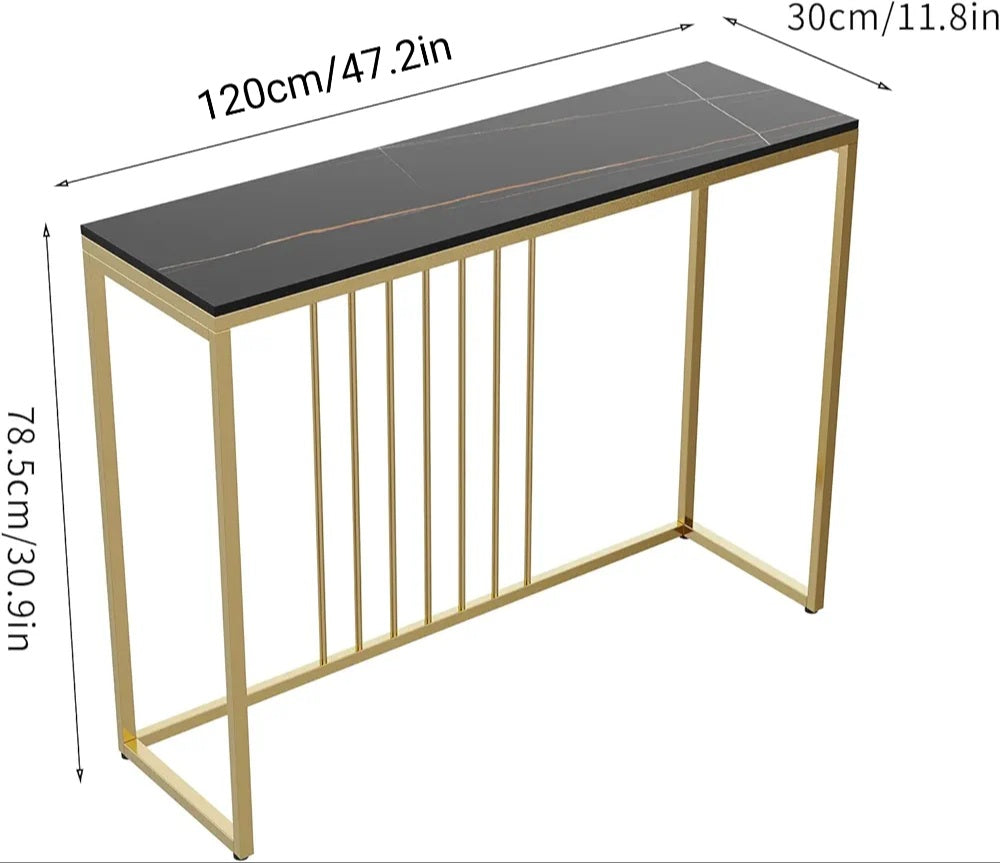 Brand New Golden Stylish Hallway Console Table Sofa Side Table For Entryway, Corridor and More