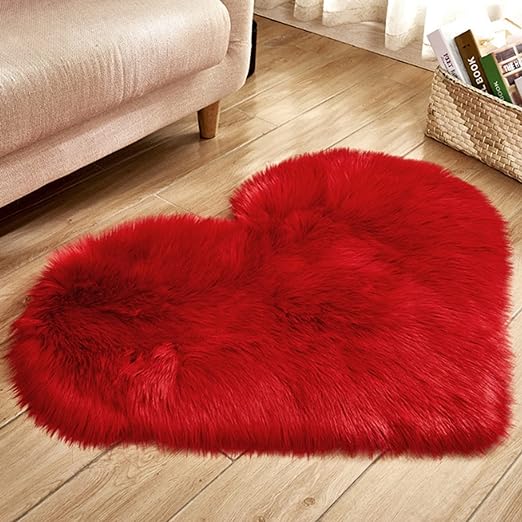 Shaggy carpet Heart - Anti slip with Quality specifications 70 x 80cm►2.29 x 2.62ft