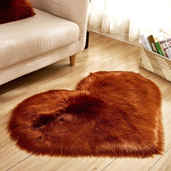 Shaggy carpet Heart - Anti slip with Quality specifications 70 x 80cm►2.29 x 2.62ft