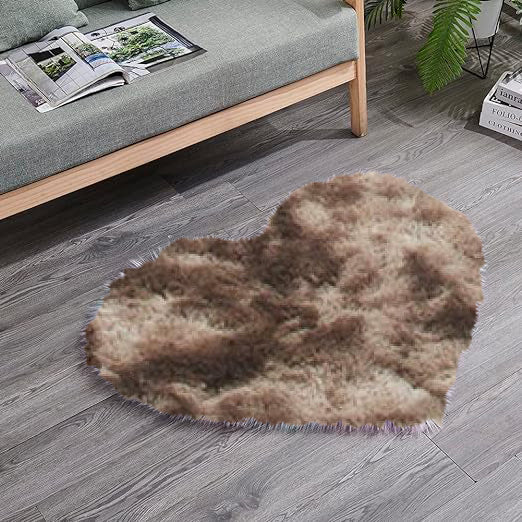 Shaggy carpet Heart - Anti slip with Quality specifications 70 x 80cm►2.29 x 2.62ft