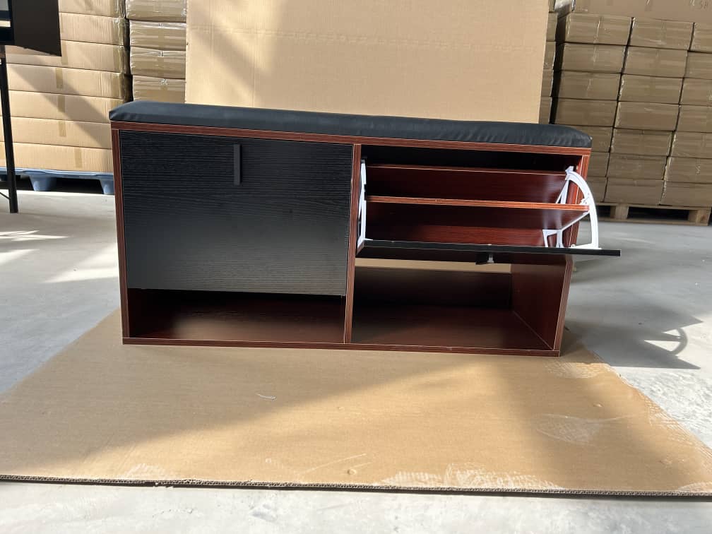 Shoe Cabinets With Layers, Black and white - 100x35x51cm
