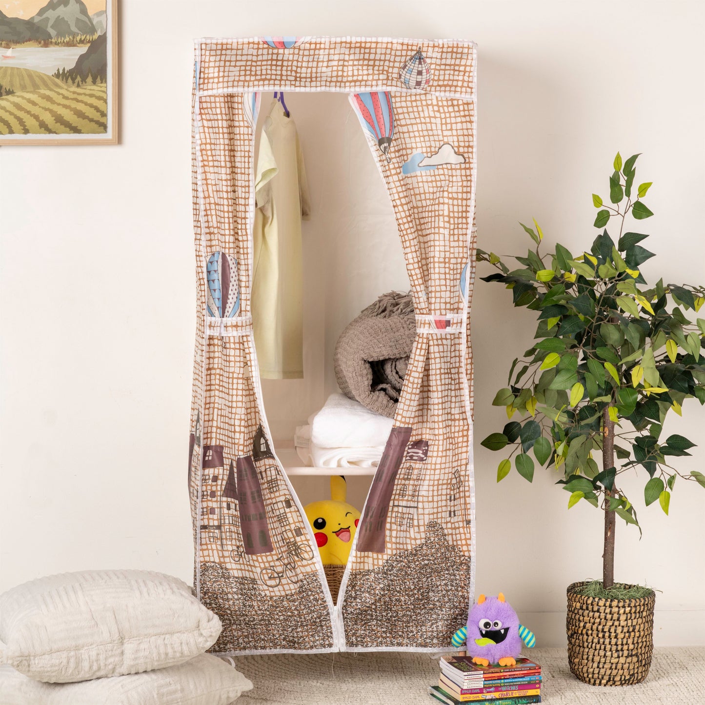 Brand New Stylish, Portable, and Durable Fabric Cabinet Wardrobe for Organized Storage