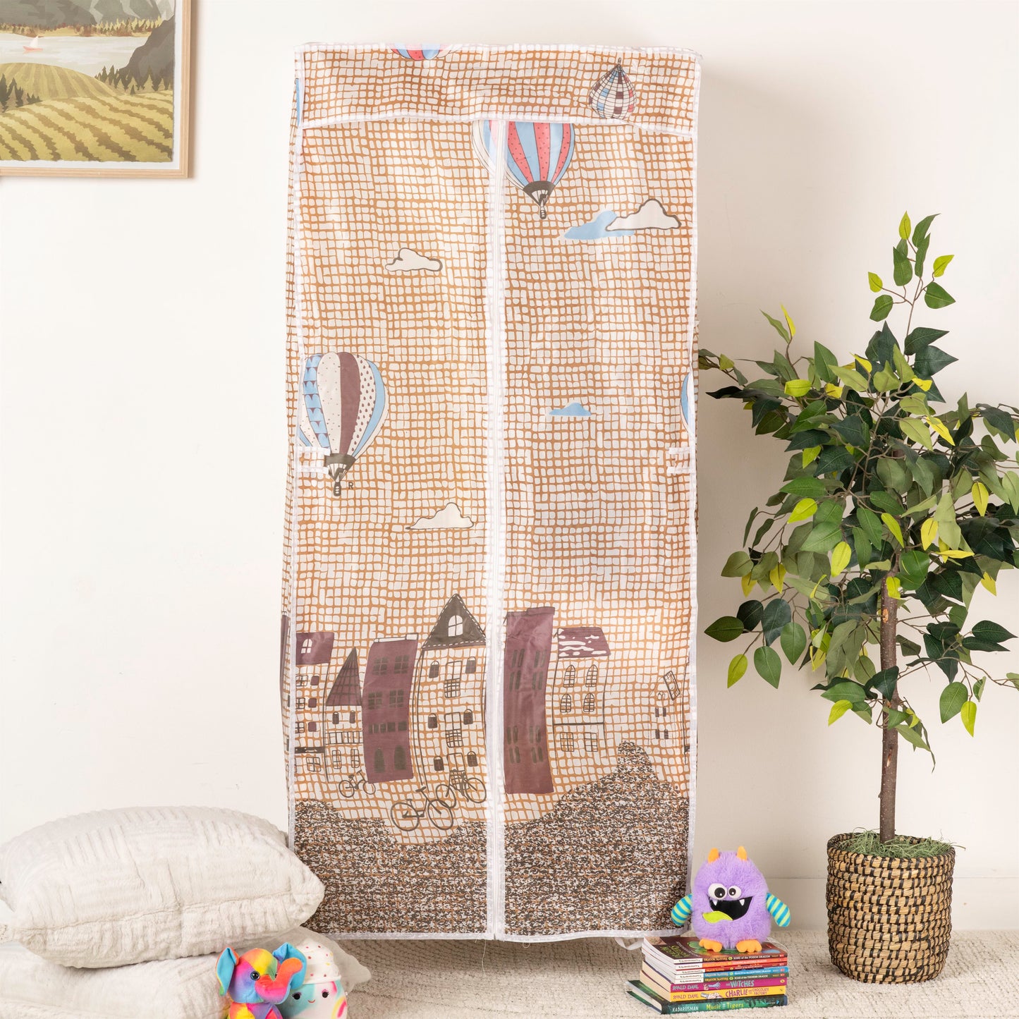 Brand New Stylish, Portable, and Durable Fabric Cabinet Wardrobe for Organized Storage