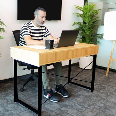 Office Desk Table - Modern Computer Desk with two Drawers  120x55x75cm 