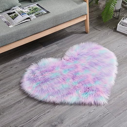 Shaggy carpet Heart - Anti slip with Quality specifications   60 x 70cm►1.96 x 2.29ft