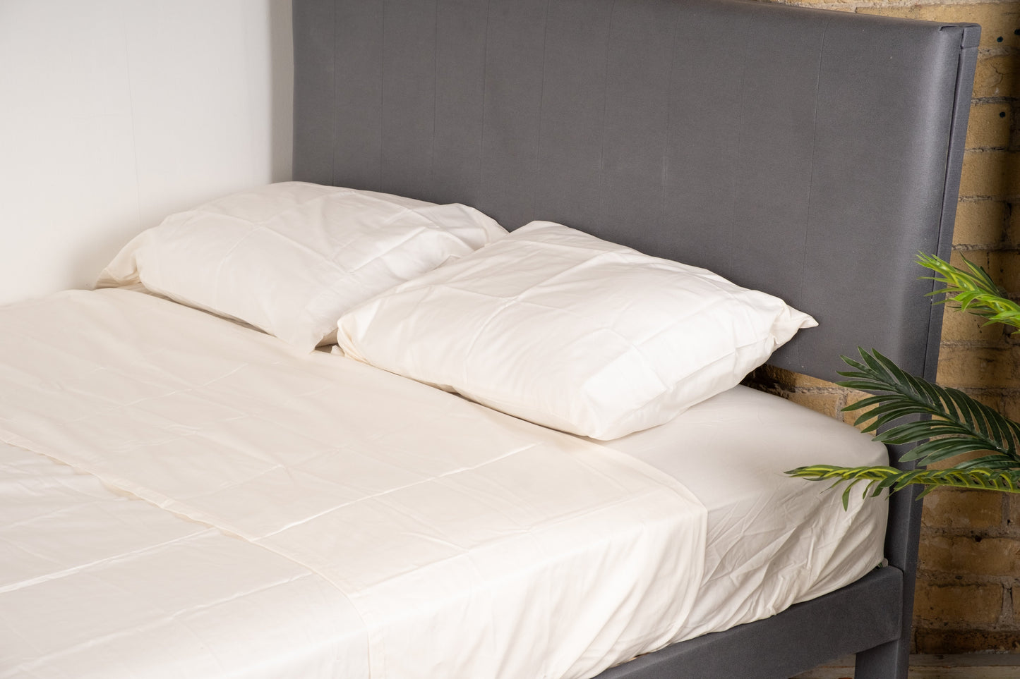 Cadre de lit Queen Size élégant avec lattes en bois