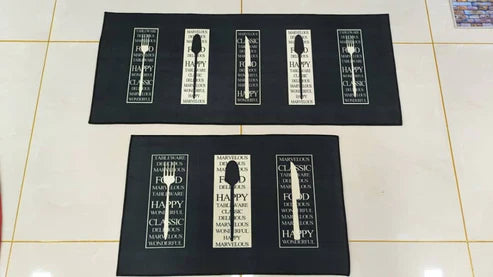 Kitchen Carpet Mat Style 5 - Anti slip with Quality specifications Set size (50 x 80cm►1.64 x 2.62ft) & (50 x 120cm►1.64 x 3.93ft)