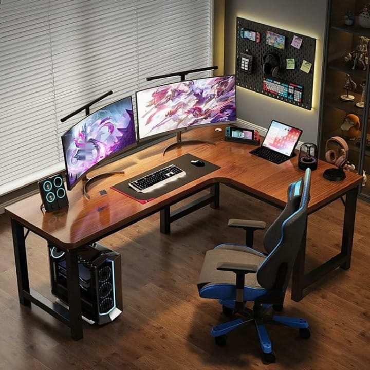 Brand New Office Desk - Modern Computer Desk L-Shape for Multi Tasking
