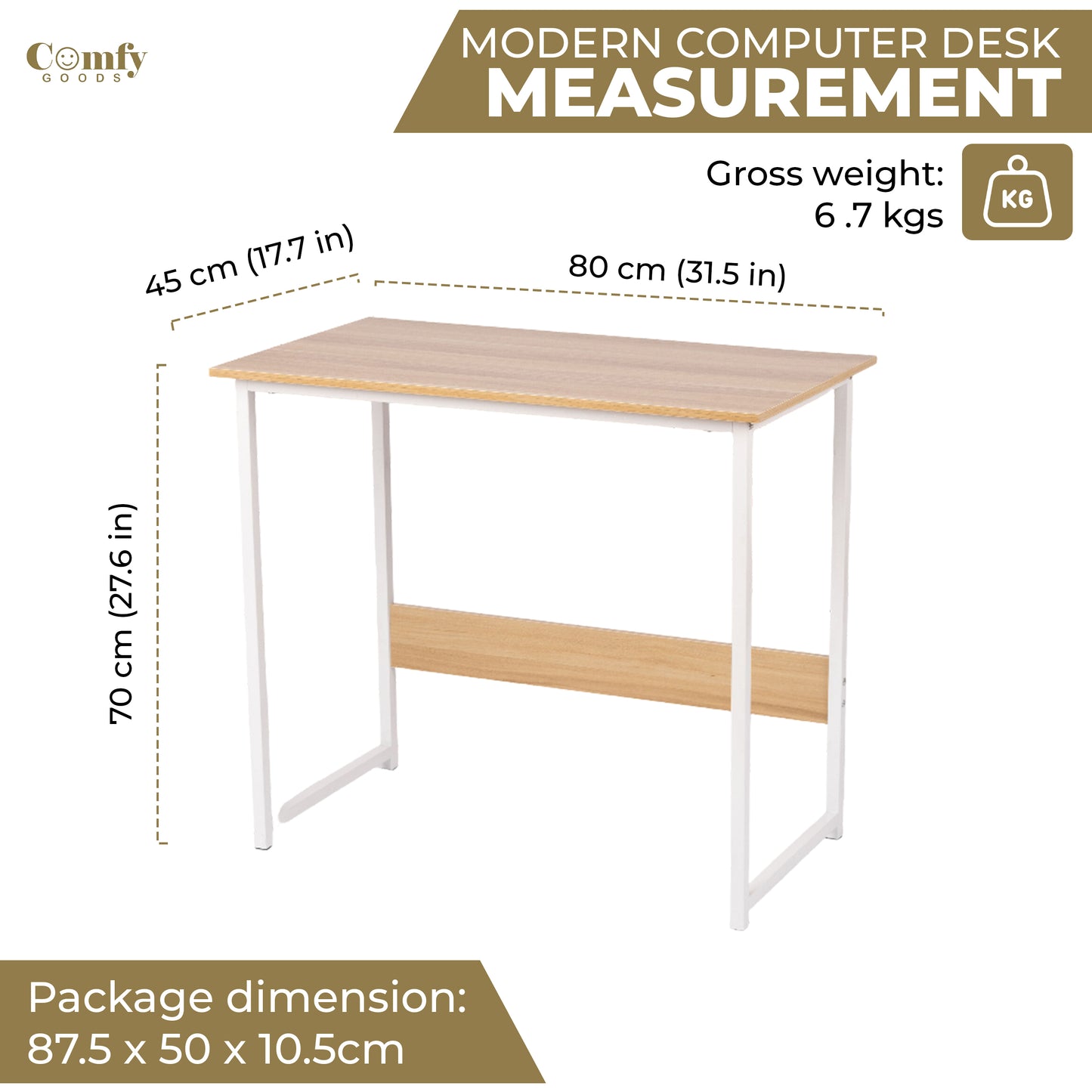 Chic Minimalist Computer Desk for Home & Office