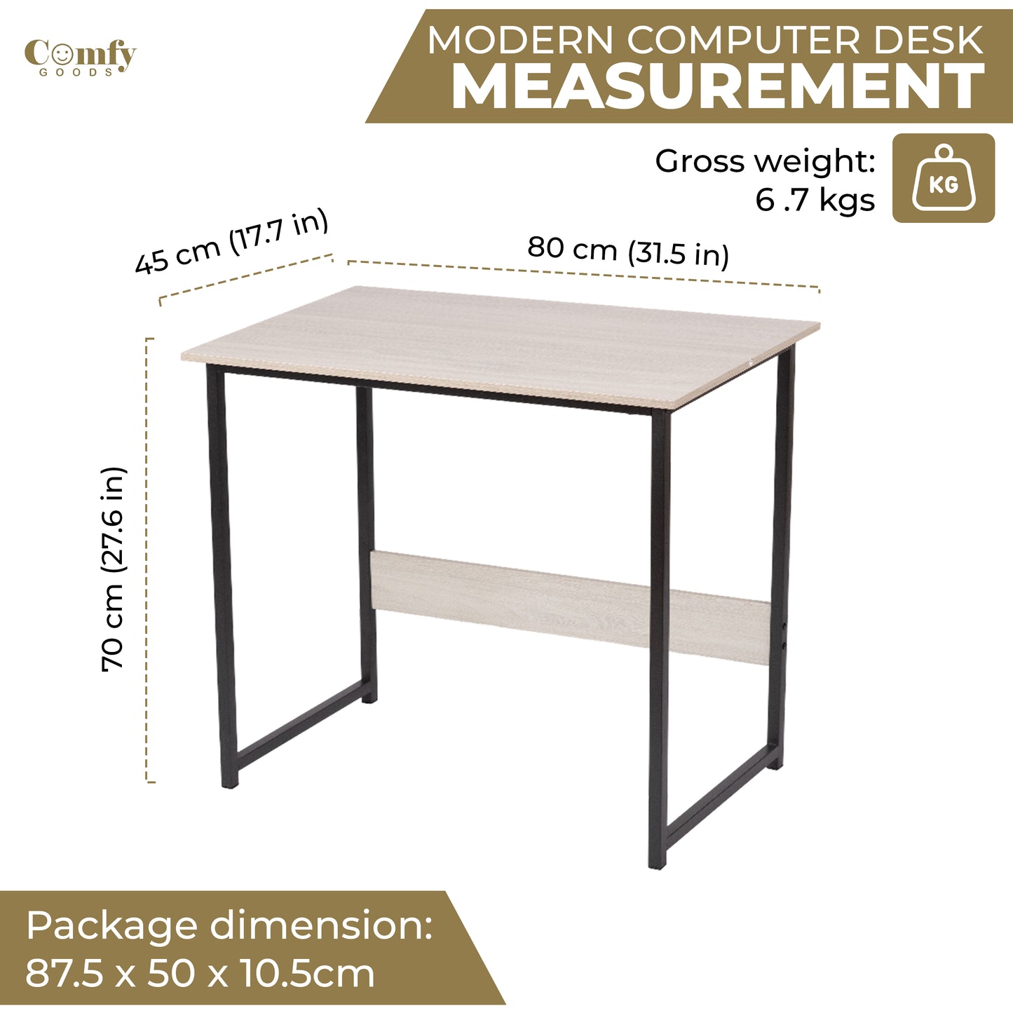 Chic Minimalist Computer Desk for Home & Office