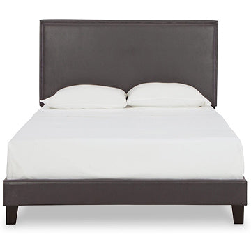 Elegant Queen Size Bed Frame with Wooden Slats