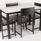 Sleek & Chic: Brand New Modern Dining Table Set with 4 Stylish Chairs