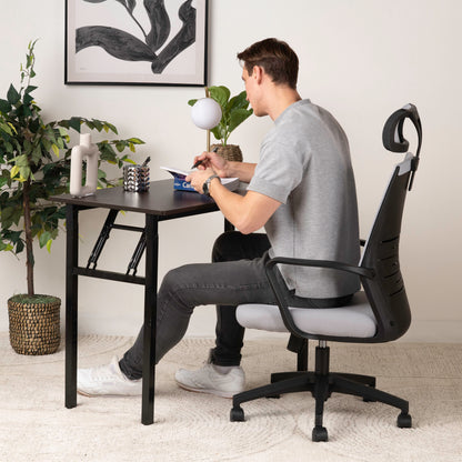 Brand New Office Chair with Headrest: Ergonomic Mesh Design – Lumbar Support, Breathable & Comfortable