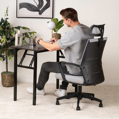 Brand New Office Chair with Headrest: Ergonomic Mesh Design – Lumbar Support, Breathable & Comfortable