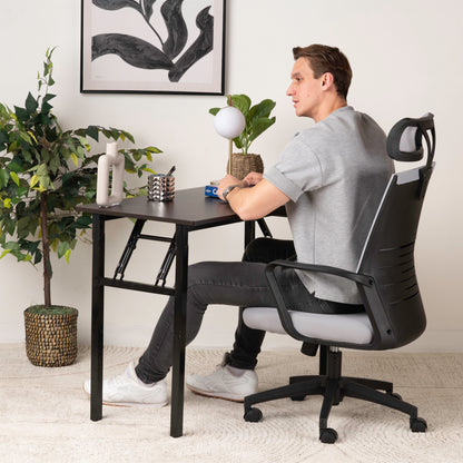 Brand New Office Chair with Headrest: Ergonomic Mesh Design – Lumbar Support, Breathable & Comfortable