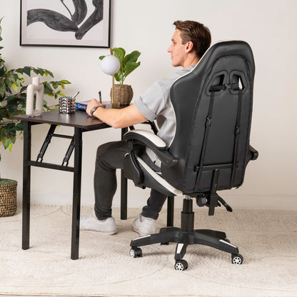 comfygoods.com - Gaming Chair - Brand New Comfy Ergonomic Gaming Leather Chair with headrest and footrest