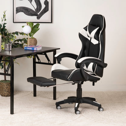 comfygoods.com - Gaming Chair - Brand New Comfy Ergonomic Gaming Leather Chair with headrest and footrest