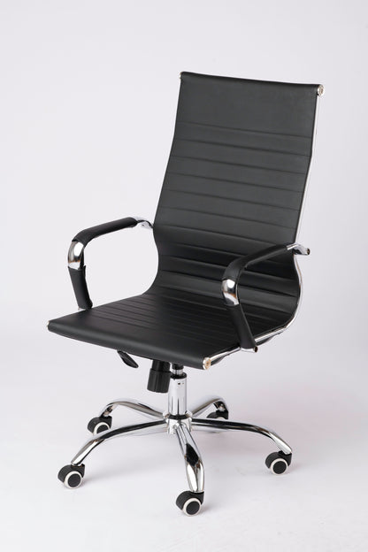 Office or Waiting Room Chair with Higher Backrest – Brand New Ergonomic Leather Chair with Lumbar Support