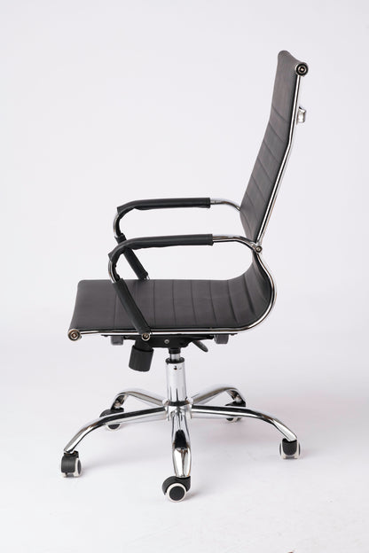 Office or Waiting Room Chair with Higher Backrest – Brand New Ergonomic Leather Chair with Lumbar Support