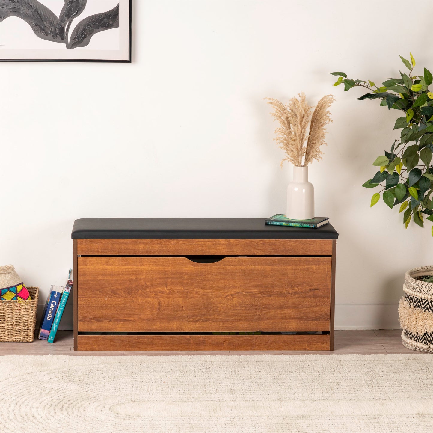 Stylish & Functional: Brand New Shoe Cabinet Bench Organizer – 100x30x52cm