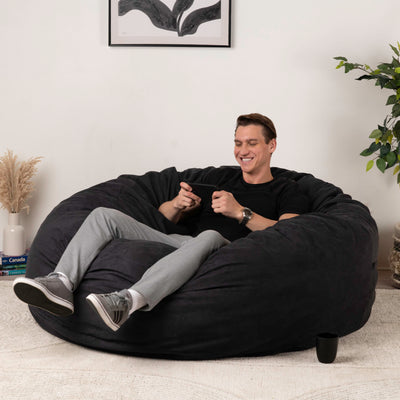 Giant Foam-Filled Bean Bag Chair - Velvet 5.5 ft