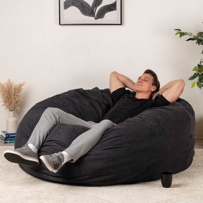Giant Foam-Filled Bean Bag Chair - Velvet 5.5 ft