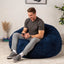 Giant Foam-Filled Bean Bag Chair - 4ft Faux Fur