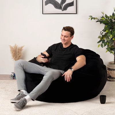 Giant Foam-Filled Bean Bag Chair - 4ft Velvet
