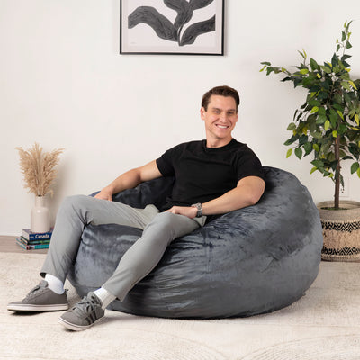 Giant Foam-Filled Bean Bag Chair - Velvet 5.5 ft