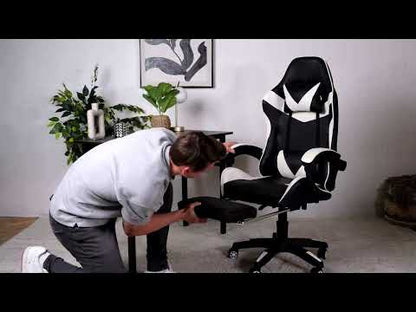 comfygoods.com - Gaming Chair - Brand New Comfy Ergonomic Gaming Leather Chair with headrest and footrest