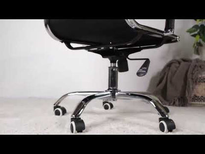 Office or Waiting Room Chair with Higher Backrest – Brand New Ergonomic Leather Chair with Lumbar Support