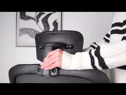 Brand New Office Chair: Ergonomic Mesh Design with Headrest, Lumbar Support & Adjustable Armrests